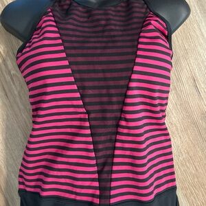 Nike Sport Fuchsia Laser High Neck Tank Top 1
Piece Women Swimsuit Size X-Large